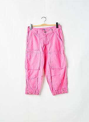 Pantalon drept țesătură poplin mărime normală roz TEDDY SMITH femeie