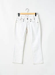 Pantalon 7/8 închidere cu fermoar sub clapetă cu nasturi mărime normală alb FREEMAN T.PORTER femme