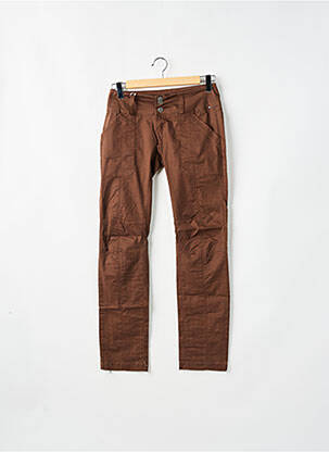 Pantalon slim talie joasă talie joasă maro ONLY femeie