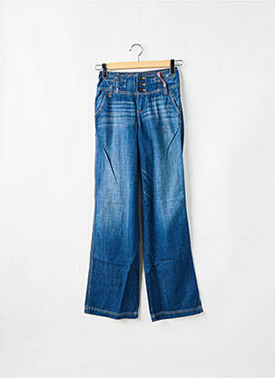 Blugi bootcut țesătură brută talie joasă albastru PEPE JEANS femeie