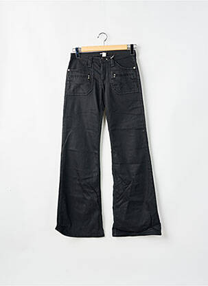Blugi bootcut țesătură brută talie joasă negru REDWOOD femeie