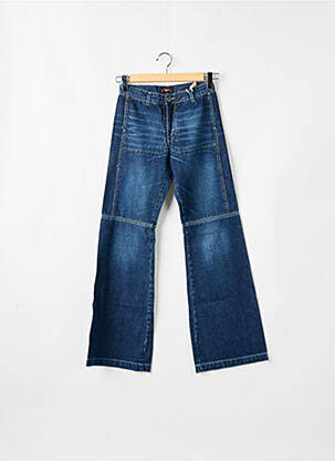 Blugi bootcut țesătură brută talie joasă albastru REDWOOD femeie