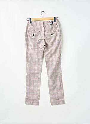Pantalon slim țesătură poplin mărime normală roz REDWOOD femeie