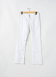 Pantalon drept elasticitate talie joasă alb AEM'KEI femeie