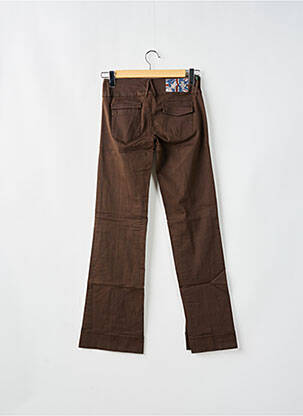 Pantalon evazat elasticitate talie joasă maro BE YOU K femeie
