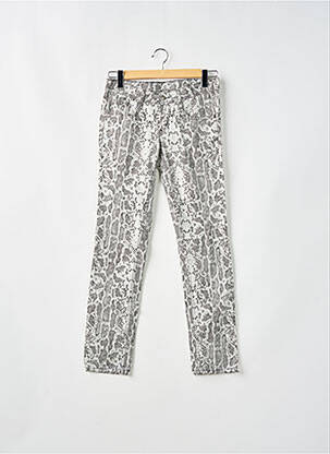 Pantalon drept elasticitate talie joasă gri CIMARRON femeie