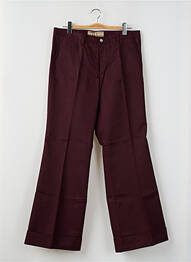 Pantalon evazat închidere cu fermoar sub clapetă cu nasturi violet FREEMAN T.PORTER homme