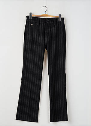 Pantalon drept închidere cu fermoar sub clapetă cu nasturi negru FREEMAN T.PORTER femeie