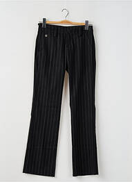 Pantalon drept închidere cu fermoar sub clapetă cu nasturi negru FREEMAN T.PORTER femeie