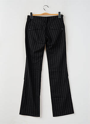 Pantalon drept închidere cu fermoar sub clapetă cu nasturi negru FREEMAN T.PORTER femeie