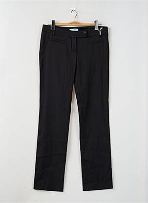 Pantalon drept închidere cu fermoar sub clapetă cu nasturi negru GUESS femeie