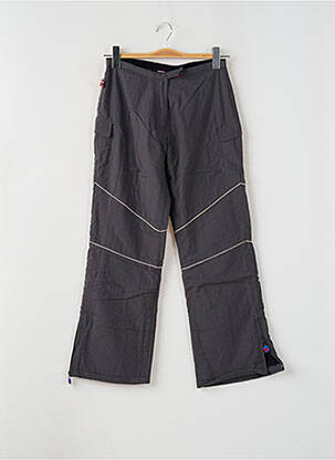 Pantalon drept închidere cu fermoar sub clapetă cu cârlig gri KANA BEACH femeie
