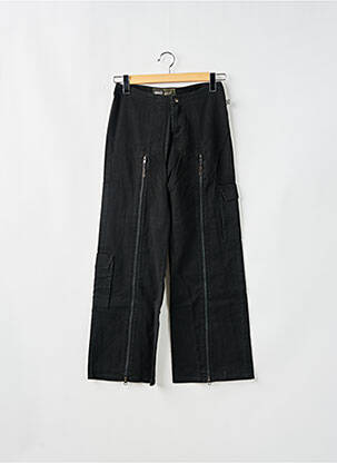 Pantalon larg buzunare mărime normală negru RWD femeie