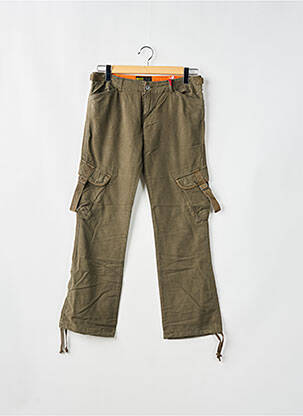 Pantalon cargo croială dreaptă talie joasă verde RWD femeie