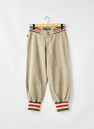 Pantalon 7/8 talie elastică mărime normală bej RWD femeie
