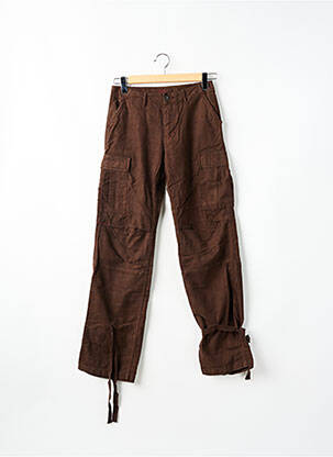 Pantalon cargo buzunare maro SCHOOL RAG femeie