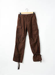 Pantalon cargo buzunare maro SCHOOL RAG femeie