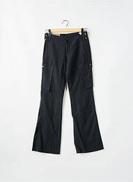 Pantalon drept închidere cu fermoar sub clapetă cu nasturi negru TEDDY SMITH femme