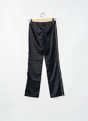 Pantalon drept închidere cu fermoar sub clapetă cu nasturi negru TEDDY SMITH femeie