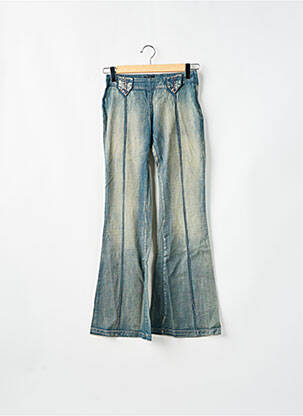 Blugi bootcut țesătură denim albastru TEDDY SMITH femeie