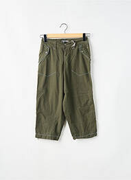 Pantalon trei sferturi talie joasă talie joasă verde TEDDY SMITH femme