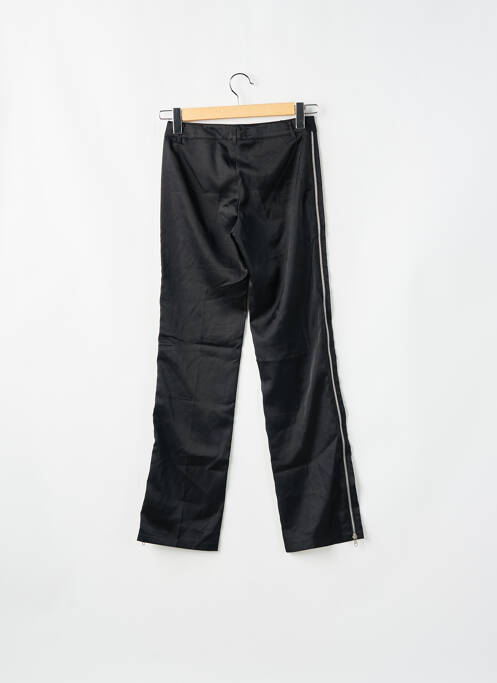 Pantalon drept închidere cu fermoar sub clapetă cu nasturi negru TEDDY SMITH femme