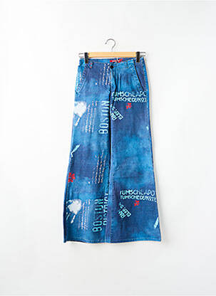 Blugi cu croială evazată albastru SCHOOL RAG femeie