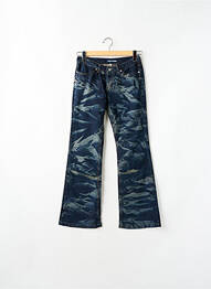 Blugi bootcut elasticitate talie joasă albastru SCHOOL RAG femeie