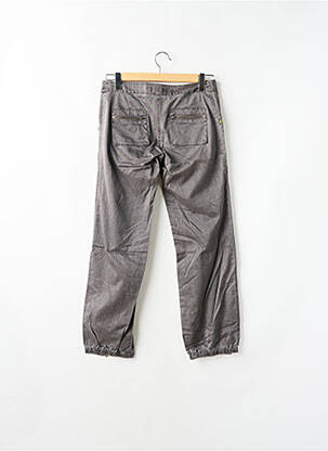 Pantalon 7/8 țesătură poplin talie joasă gri SESSUN femeie