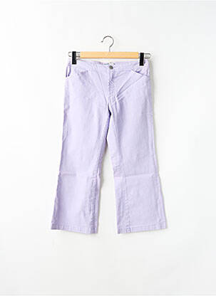 Pantalon trei sferturi talie înaltă talie înaltă violet TEDDY SMITH femeie