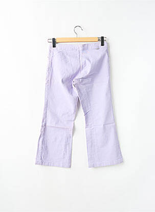 Pantalon trei sferturi croială dreaptă talie înaltă violet TEDDY SMITH femeie