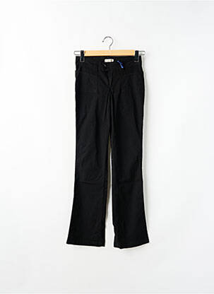 Pantalon evazat țesătură poplin negru TEDDY SMITH INDUSTRY fată