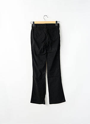 Pantalon evazat țesătură poplin negru TEDDY SMITH INDUSTRY fată