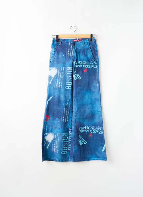 Blugi cu croială evazată albastru SCHOOL RAG femeie