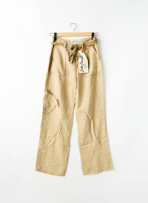 Pantalon larg bej TEDDY SMITH femeie
