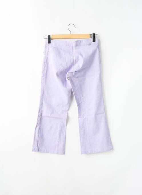 Pantalon trei sferturi croială dreaptă talie înaltă violet TEDDY SMITH femme