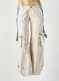 Pantalon cargo țesătură poplin talie joasă gri BE YOU K femme