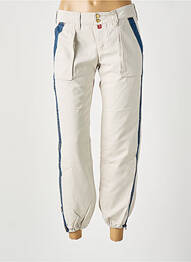Pantalon 7/8 țesătură poplin mărime normală gri BE YOU K femeie