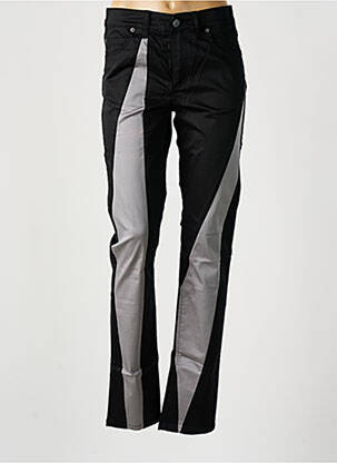 Pantalon slim țesătură poplin talie înaltă negru CHEAP MONDAY femme