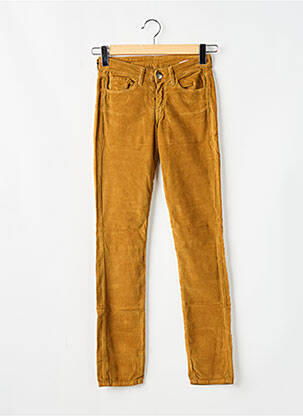 Pantalon slim talie joasă talie joasă galben FIVE PM femeie