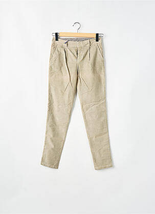 Pantalon chino broderie galoni laterali talie joasă verde LEON & HARPER femeie