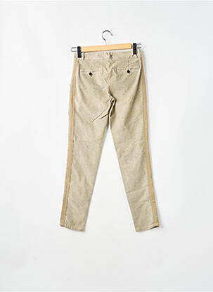 Pantalon chino broderie galoni laterali talie joasă verde LEON & HARPER femeie