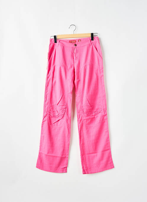 Pantalon drept roz MAGGIE femeie