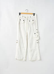 Pantalon drept țesătură crep mărime normală alb FREEMAN T.PORTER femme