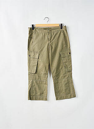 Pantalon trei sferturi croială dreaptă talie joasă verde FREEMAN T.PORTER femeie