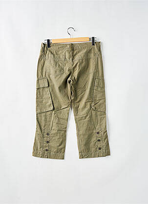 Pantalon trei sferturi croială dreaptă talie joasă verde FREEMAN T.PORTER femeie