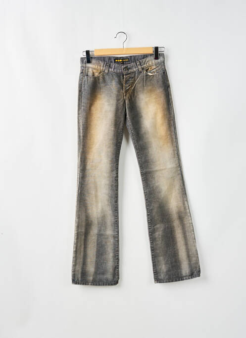 Pantalon evazat elasticitate talie joasă gri RWD femme