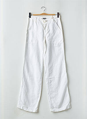 Pantalon larg alb TEDDY SMITH femeie