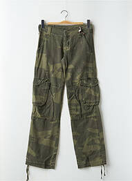 Pantalon cargo croială dreaptă talie joasă verde TEDDY SMITH femeie