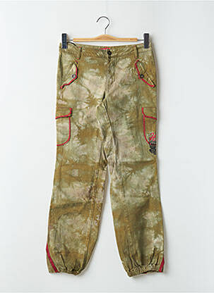 Pantalon drept elasticitate mărime normală verde TEDDY SMITH femeie